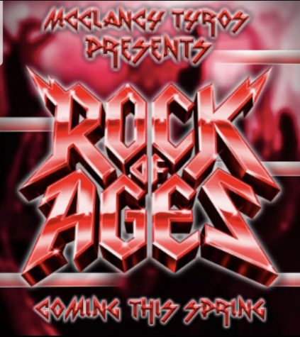 Poster of this years play Rock of Ages. Credits to Mr. Hopkins Digital Design & Communications class.
